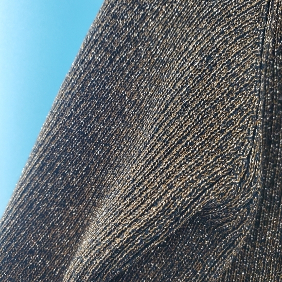 Chico's silk blend v-neck metallic sweater - Picture 6 of 14